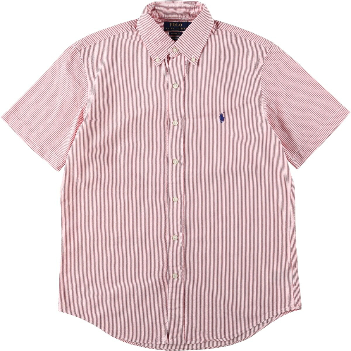 Ralph Lauren/ラルフローレン POLO RALPH LAUREN CLASSIC FIT 半袖 ボタンダウン ストライプシャツ