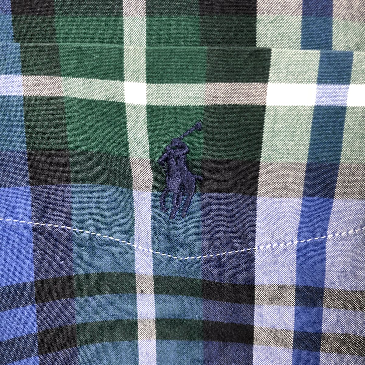 古着 ラルフローレン Ralph Lauren BIG SHIRT 半袖 ボタンダウン チェックシャツ メンズM相当 /eaa668621 【中古】 【260824】