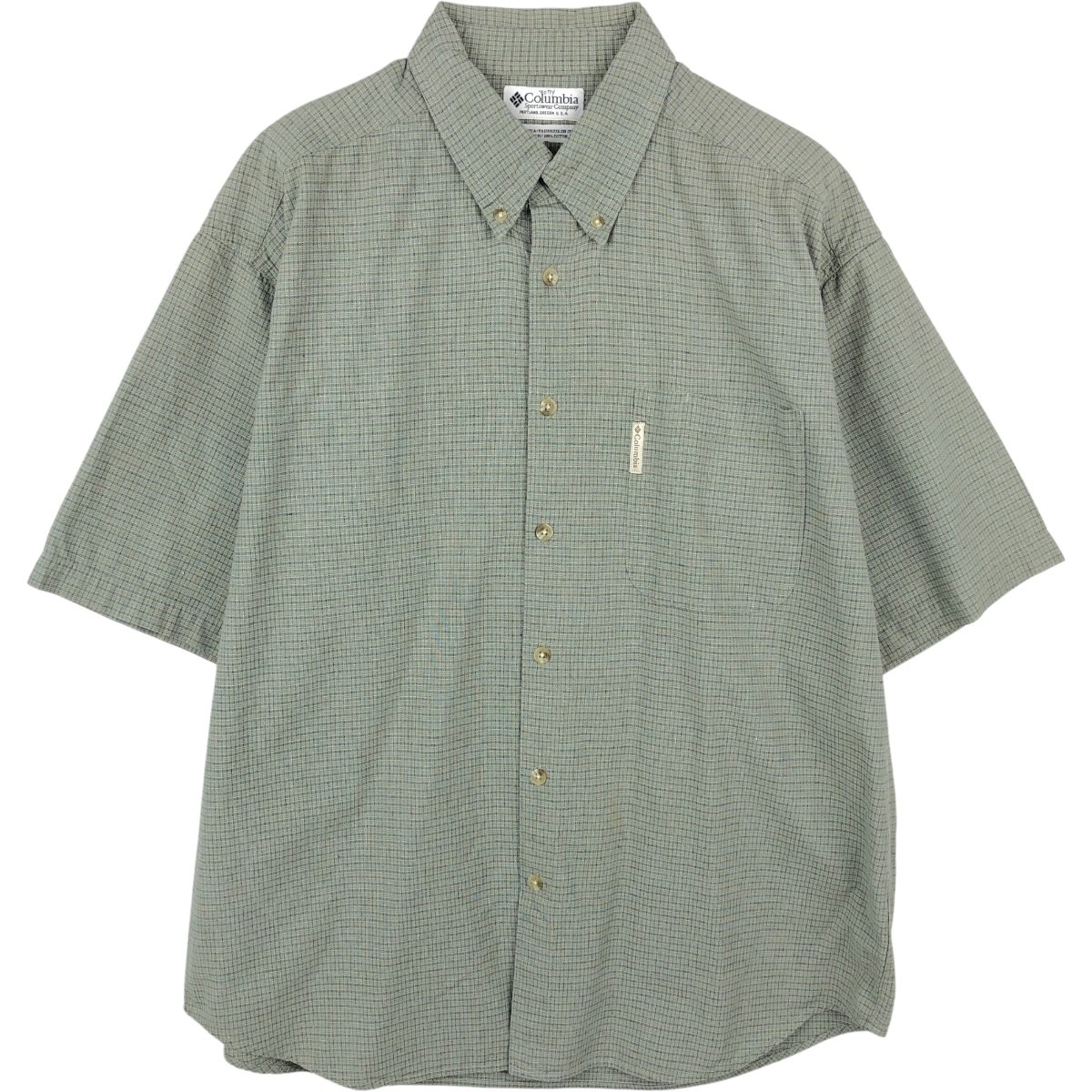 Columbia/コロンビア 半袖 ボタンダウン チェックシャツ