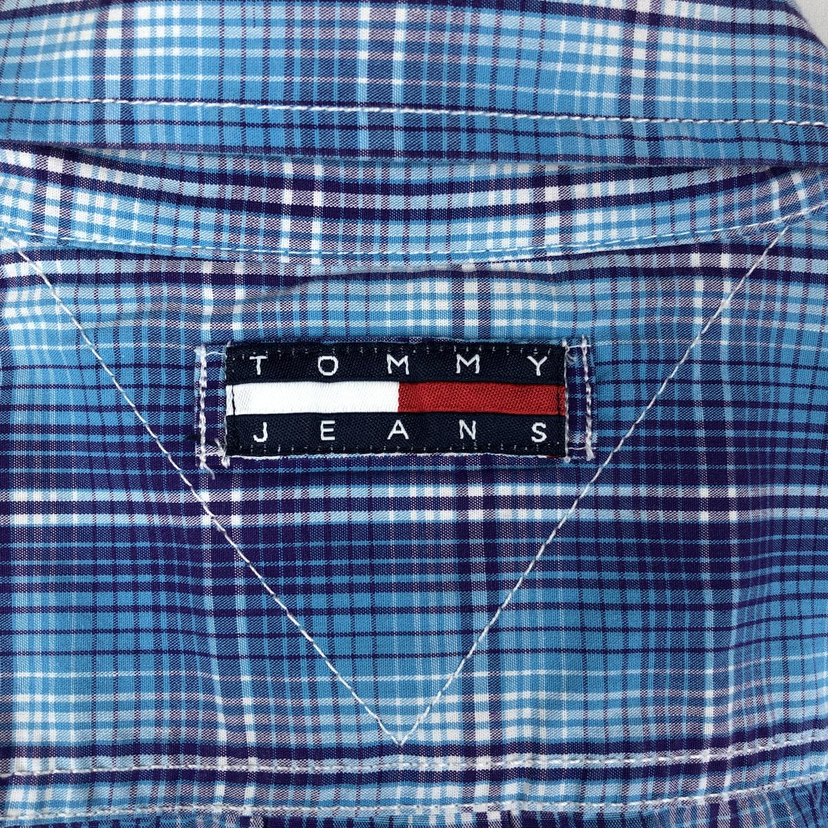 TOMMY HILFIGER/トミーヒルフィガー 80's 2 ply fabric 半袖 コットン チェックシャツ