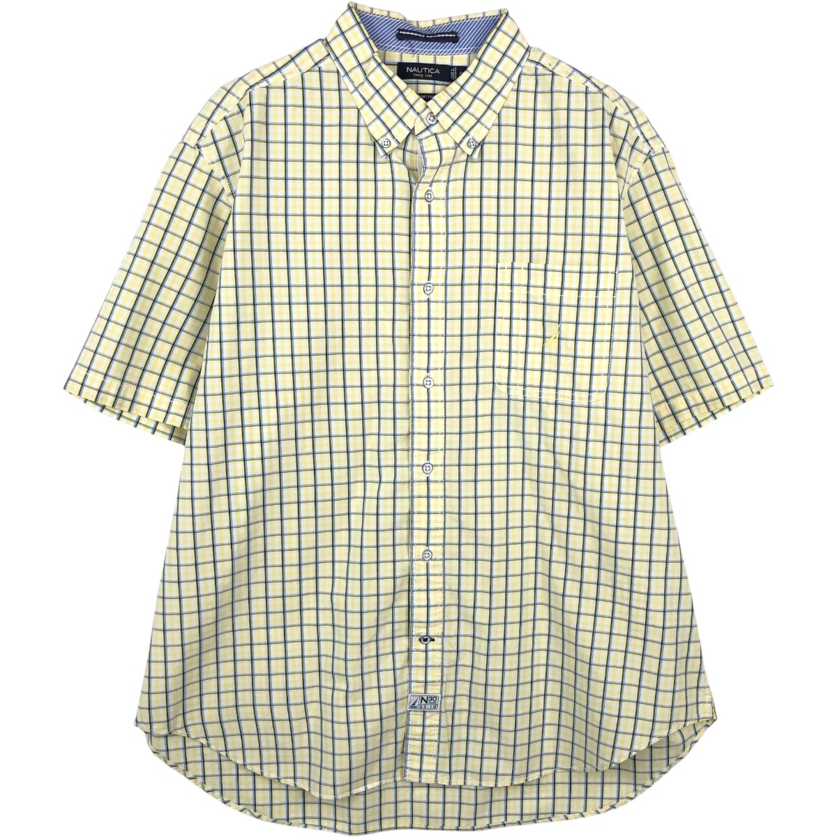 NAUTICA/ノーティカ CLASSIC FIT 半袖 ボタンダウン チェックシャツ
