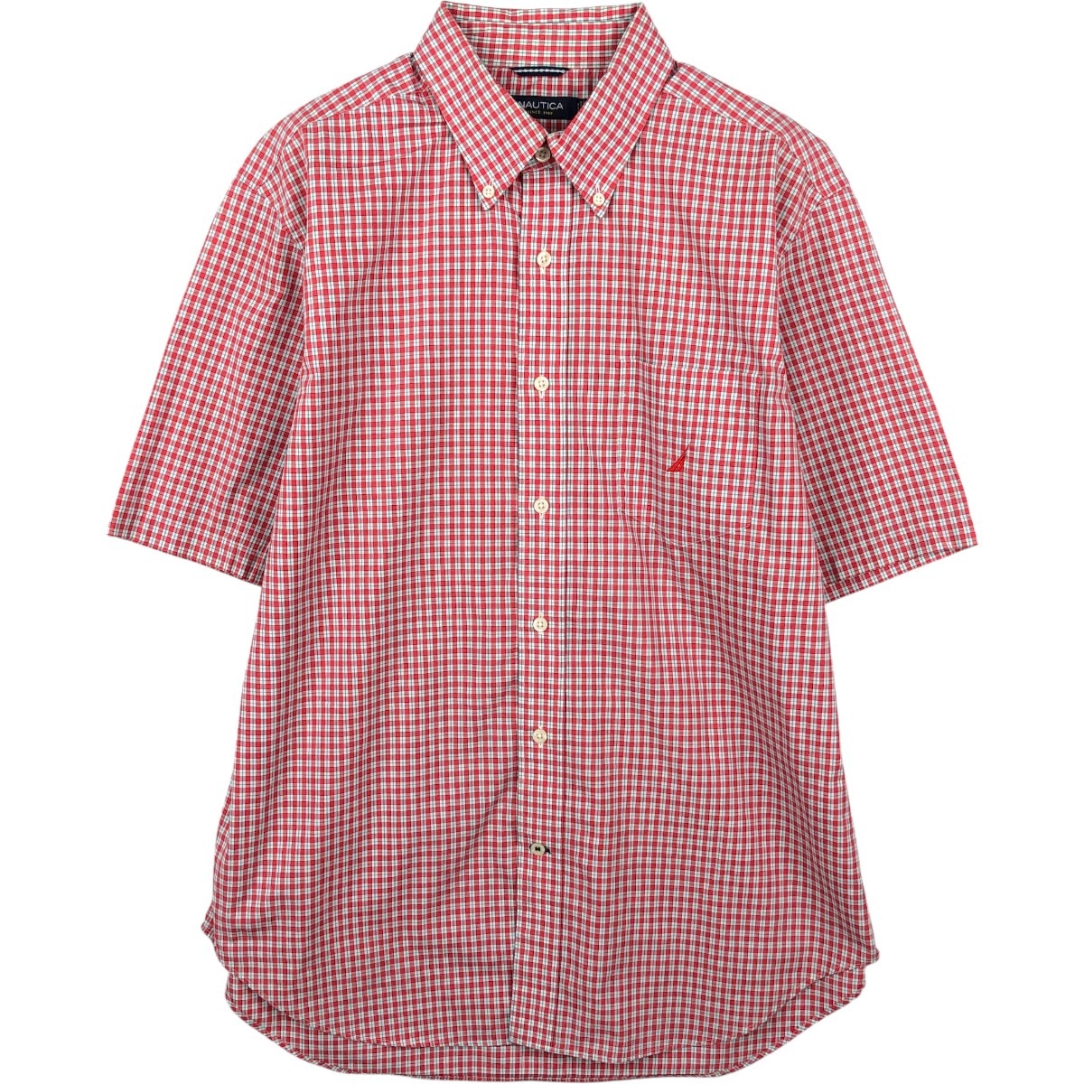 NAUTICA/ノーティカ CLASSIC FIT 半袖 ボタンダウン チェックシャツ