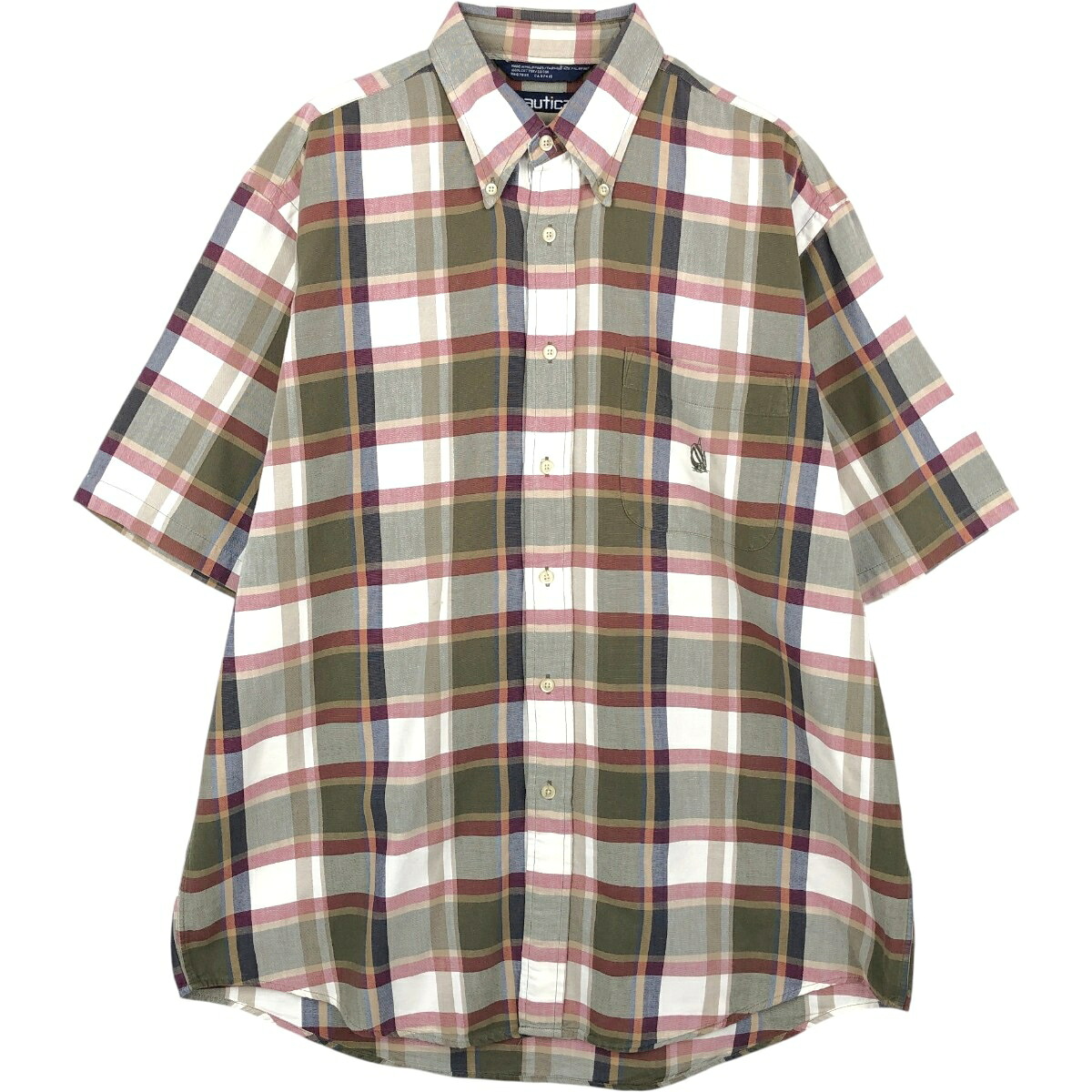 NAUTICA/ノーティカ 半袖 ボタンダウン チェックシャツ