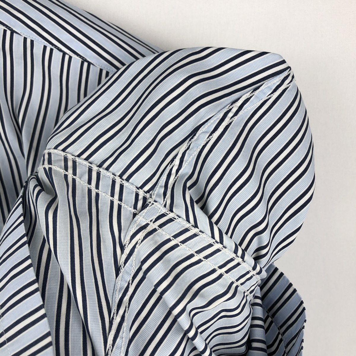 NAUTICA/ノーティカ 80's TWO-PLY COTTON 半袖 ボタンダウン ストライプシャツ