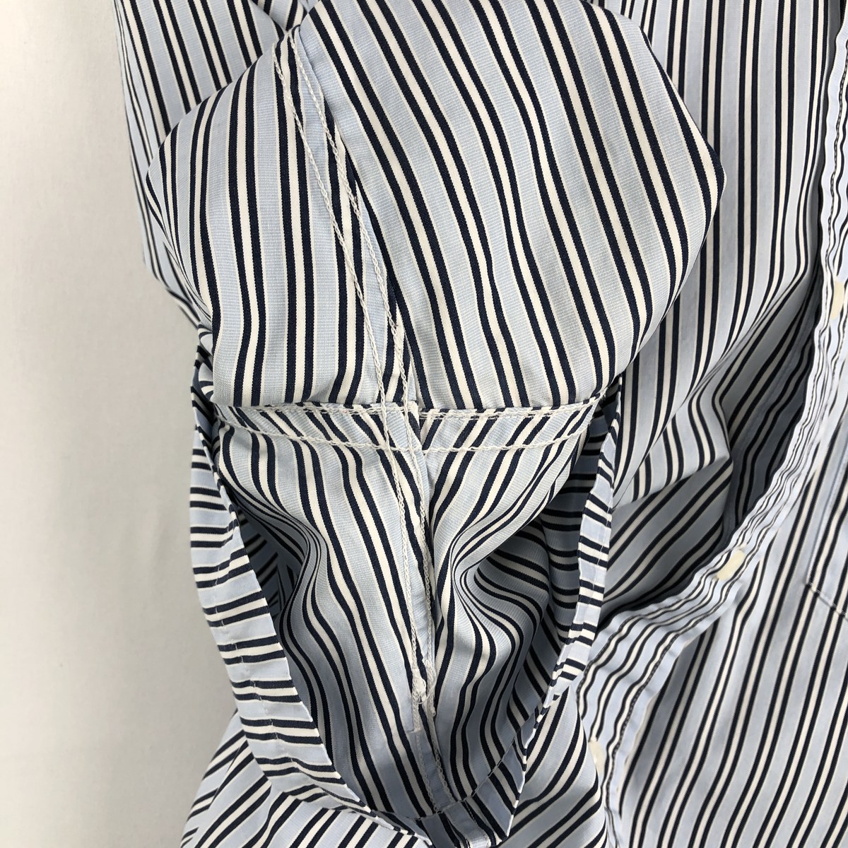 NAUTICA/ノーティカ 80's TWO-PLY COTTON 半袖 ボタンダウン ストライプシャツ