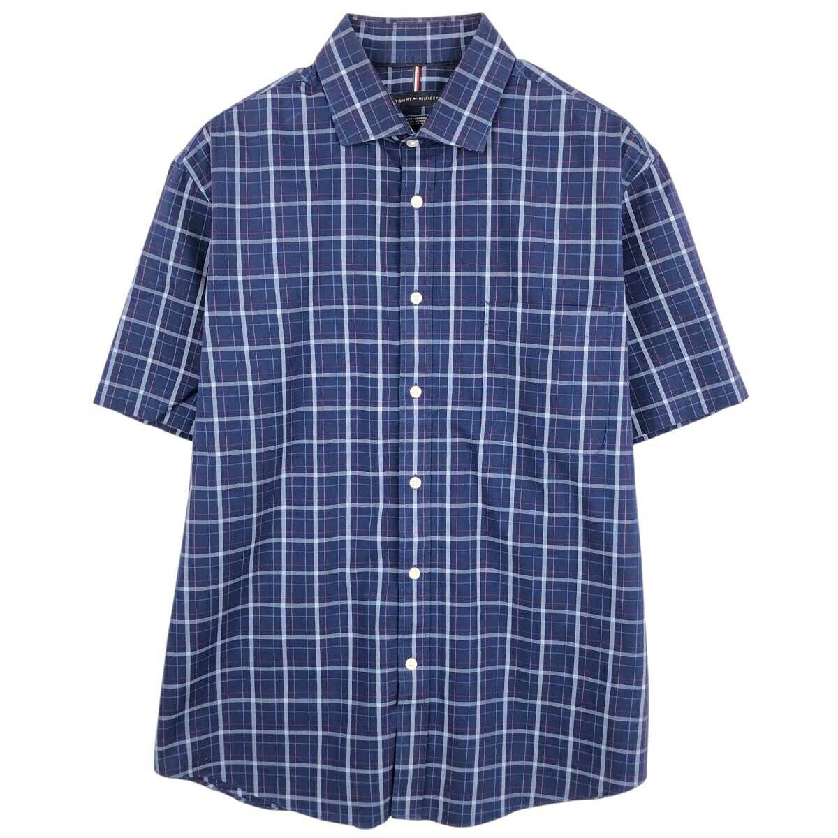 TOMMY HILFIGER/トミーヒルフィガー REGULAR FIT 半袖 コットン チェックシャツ