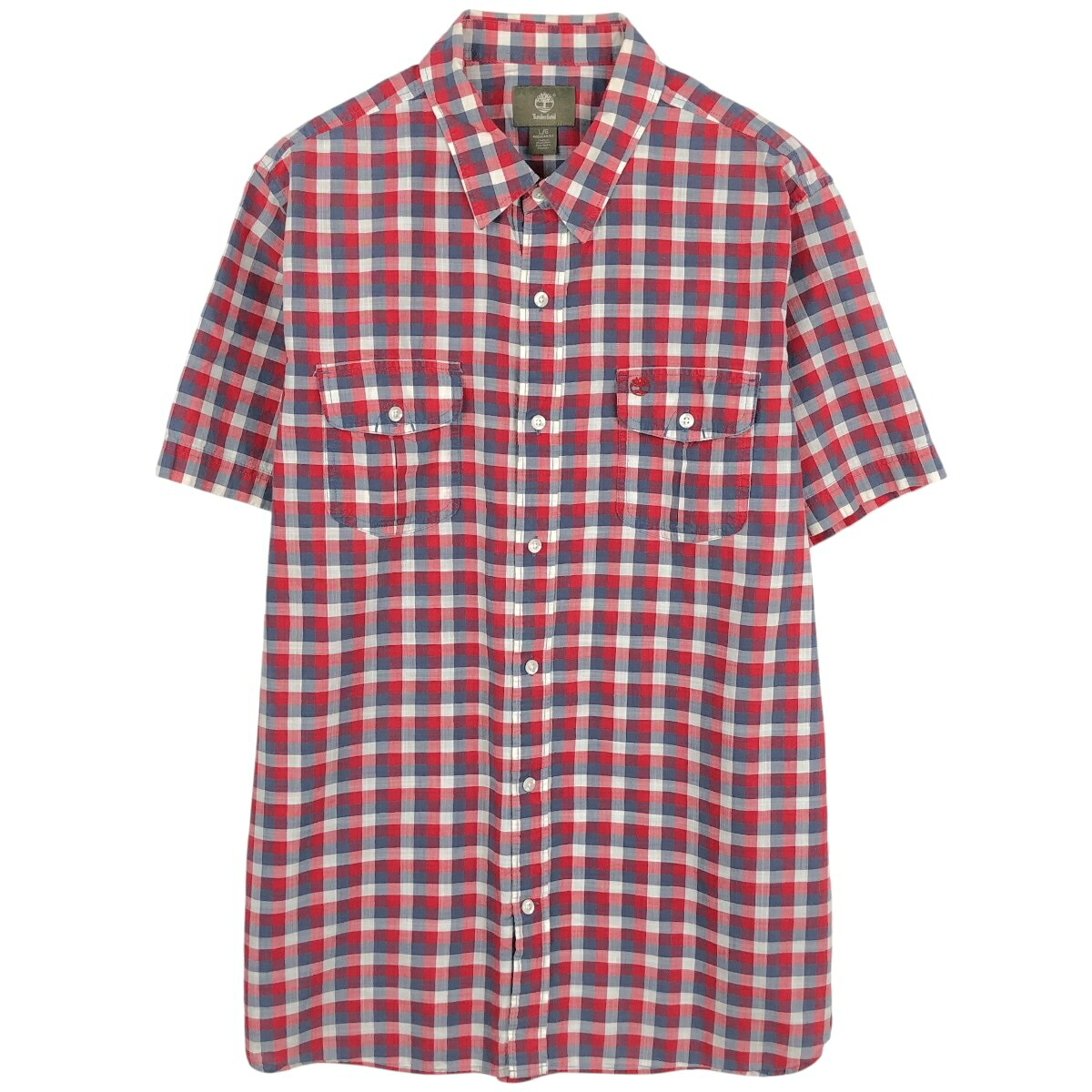Timberland/ティンバーランド REGULAR FIT 半袖 コットン チェックシャツ