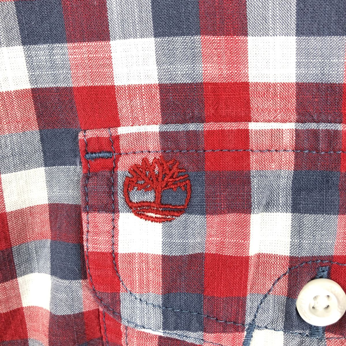 Timberland/ティンバーランド REGULAR FIT 半袖 コットン チェックシャツ
