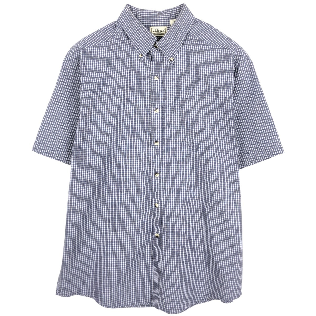 L.L.Bean/エルエルビーン 半袖 ボタンダウン チェックシャツ