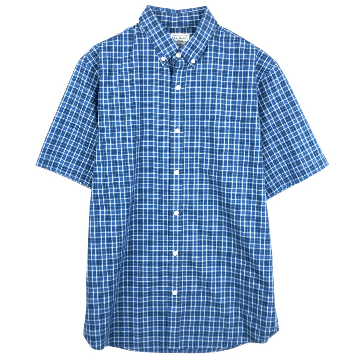 L.L.Bean/エルエルビーン Traditional Fit 半袖 ボタンダウン チェックシャツ