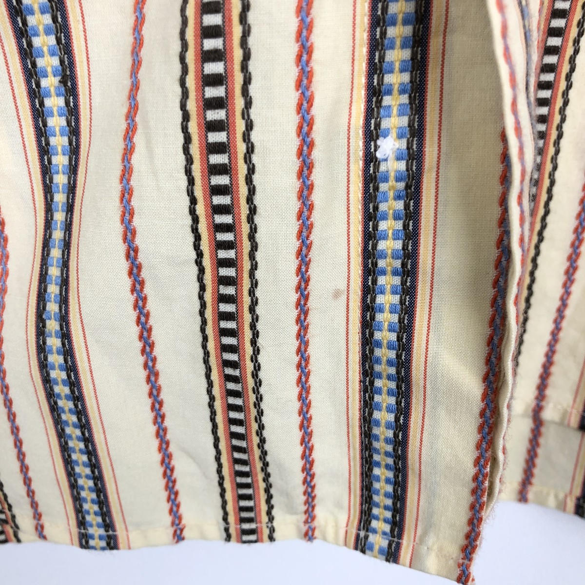 TOMMY HILFIGER/トミーヒルフィガー 80's 2 ply fabric 半袖 ストライプシャツ
