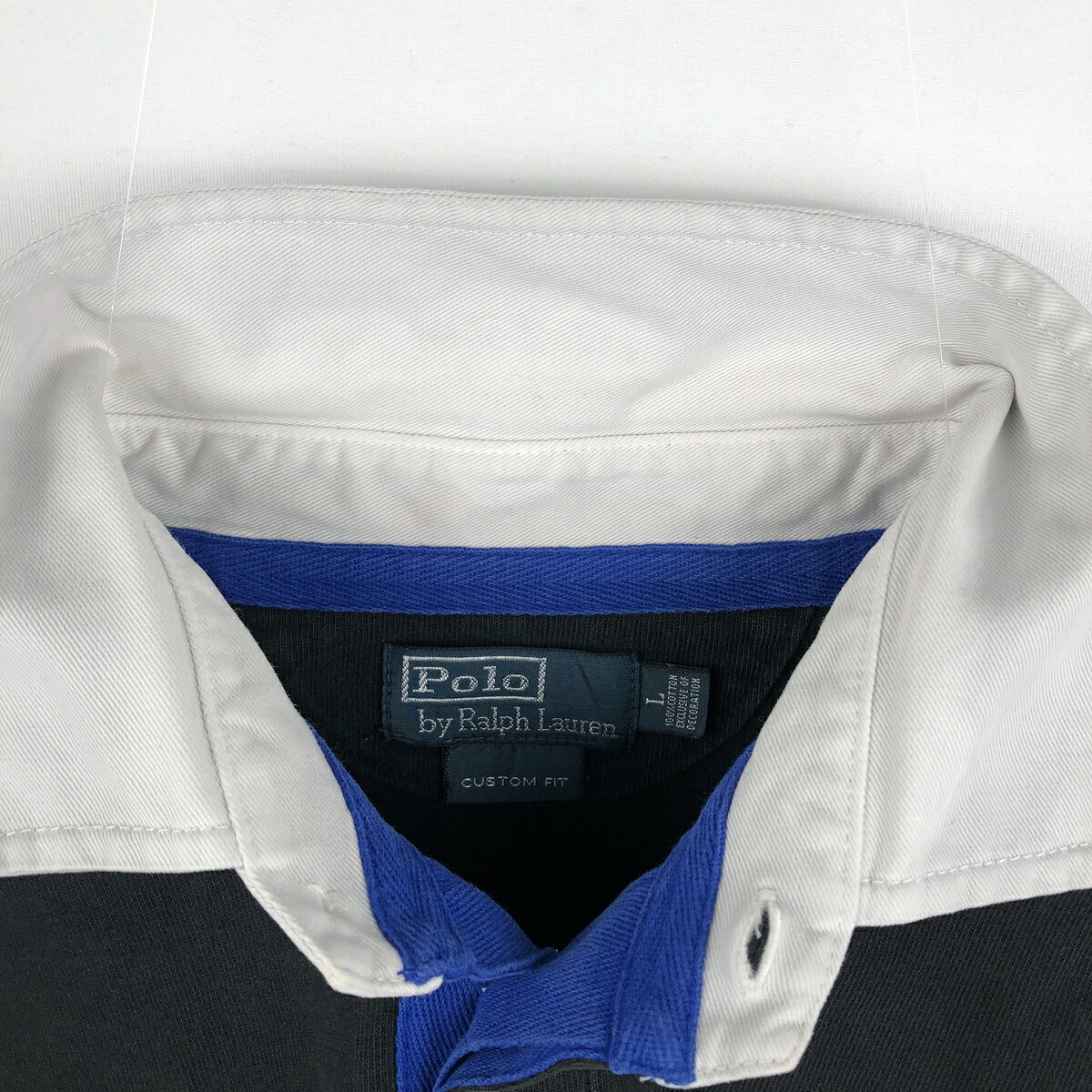 古着 ラルフローレン Ralph Lauren POLO by Ralph Lauren CUSTOM FIT 長袖 ラガーシャツ メンズL相当 /eaa668806 【中古】 【261012】