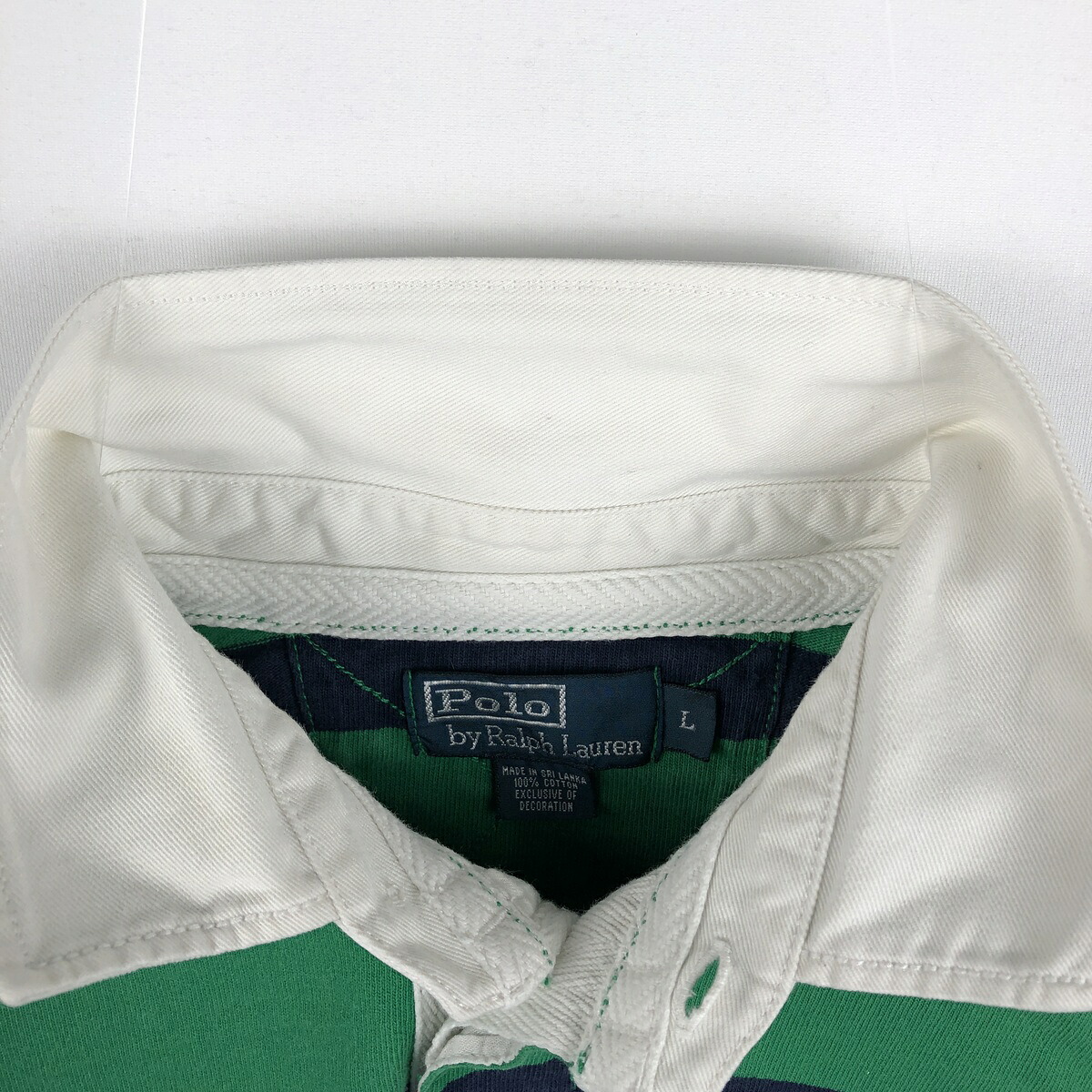 古着 ラルフローレン Ralph Lauren POLO by Ralph Lauren ボーダー柄 長袖 ラガーシャツ メンズL相当 /eaa668809 【中古】 【261012】