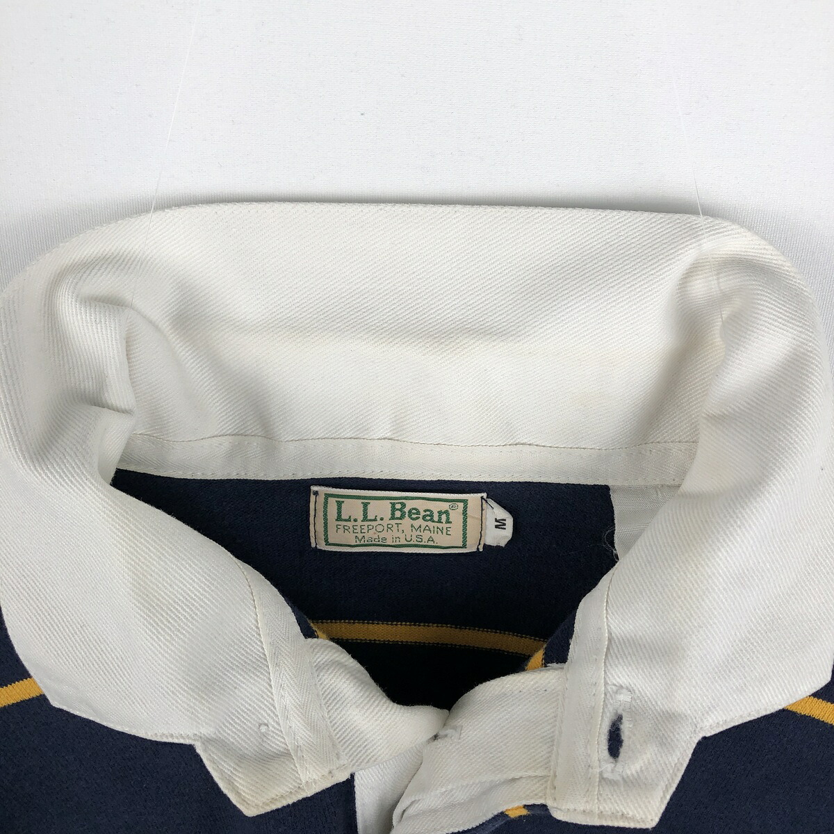 古着 90年代 エルエルビーン L.L.Bean ボーダー柄 長袖 ラガーシャツ メンズM相当 ヴィンテージ /eaa668822 【中古】 【261015】