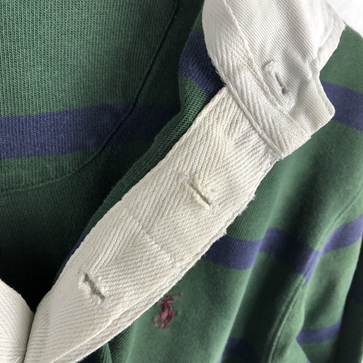 古着 ラルフローレン Ralph Lauren POLO by Ralph Lauren ボーダー柄 長袖 ラガーシャツ メンズM相当 /eaa668824 【中古】 【261012】