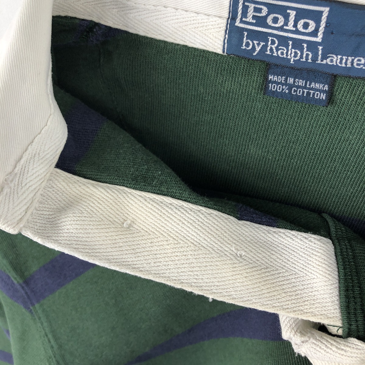 古着 ラルフローレン Ralph Lauren POLO by Ralph Lauren ボーダー柄 長袖 ラガーシャツ メンズM相当 /eaa668824 【中古】 【261012】
