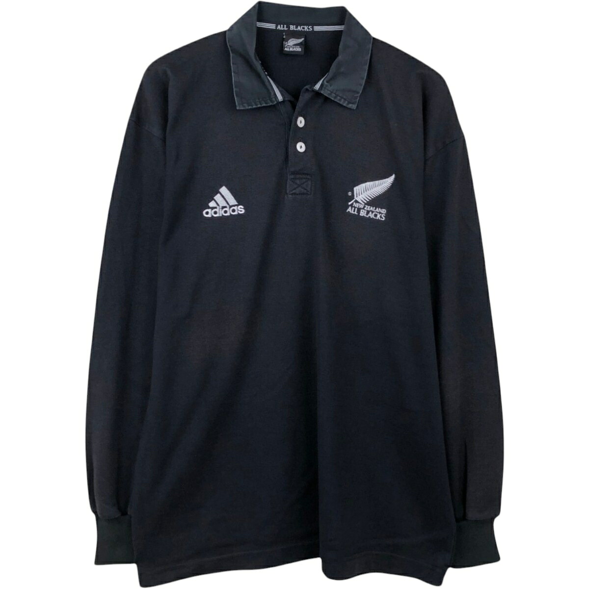 adidas/アディダス ALL BLACKS オールブラックス 長袖 ポロシャツ