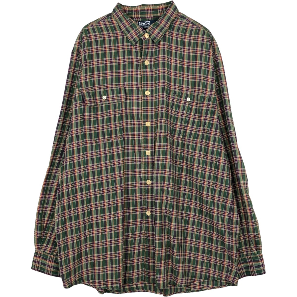Ralph Lauren/ラルフローレン POLO by Ralph Lauren 長袖 コットンチェックシャツ