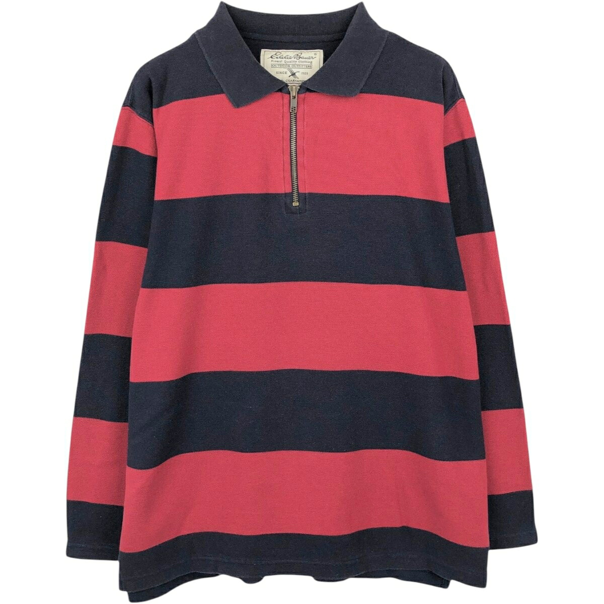 Eddie Bauer/エディーバウアー 長袖 ボーダー ポロシャツ