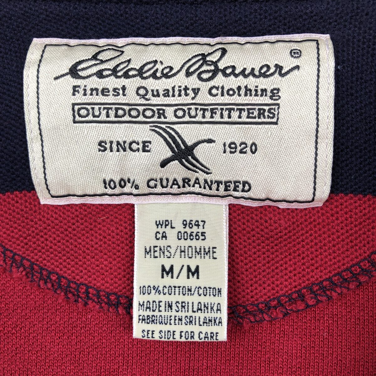 Eddie Bauer/エディーバウアー 長袖 ボーダー ポロシャツ
