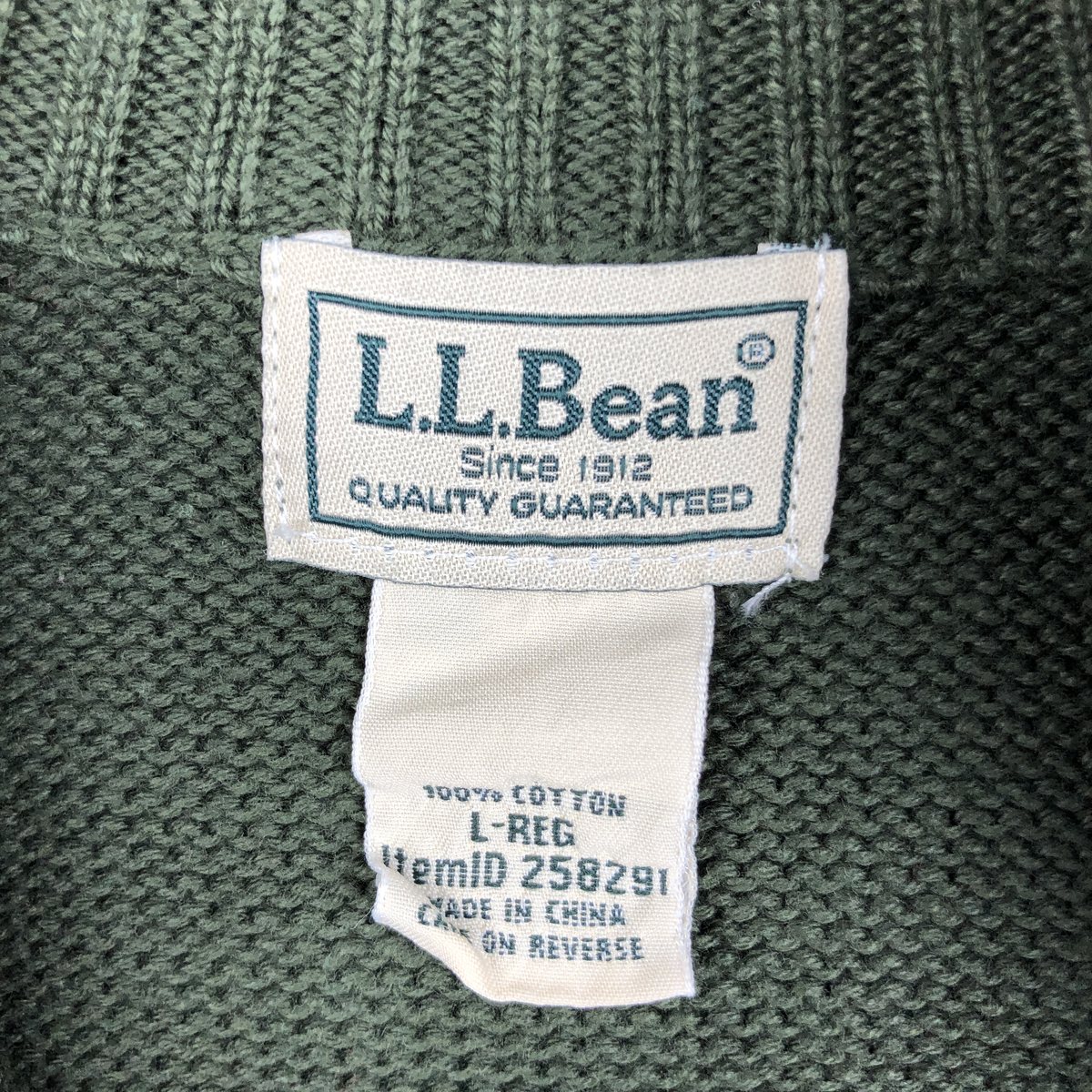 L.L.Bean/エルエルビーン コットンニットハーフジップセーター