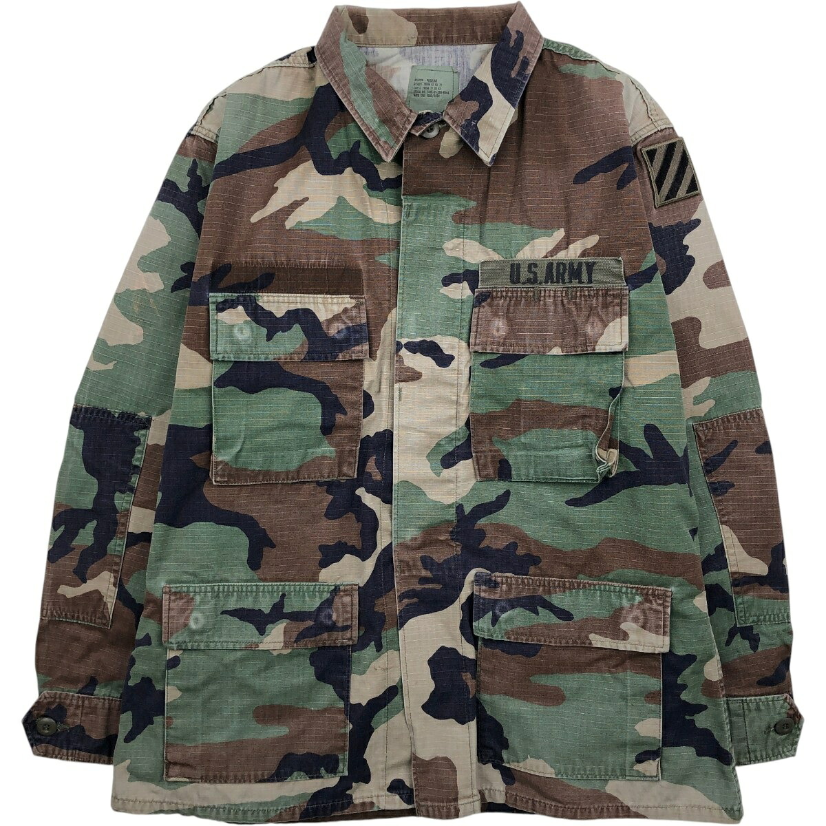 COAT HOT WEATHER WOODLAND CAMOUFLAGE PATTERN COMBAT B.D.U ミリタリージャケット