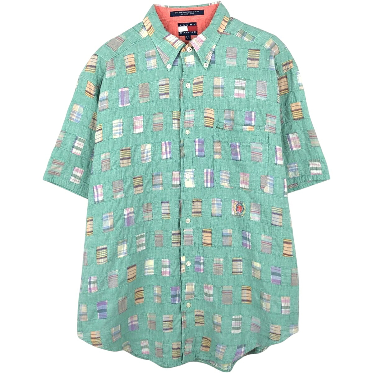TOMMY HILFIGER/トミーヒルフィガー 半袖 ボタンダウン チェックシャツ
