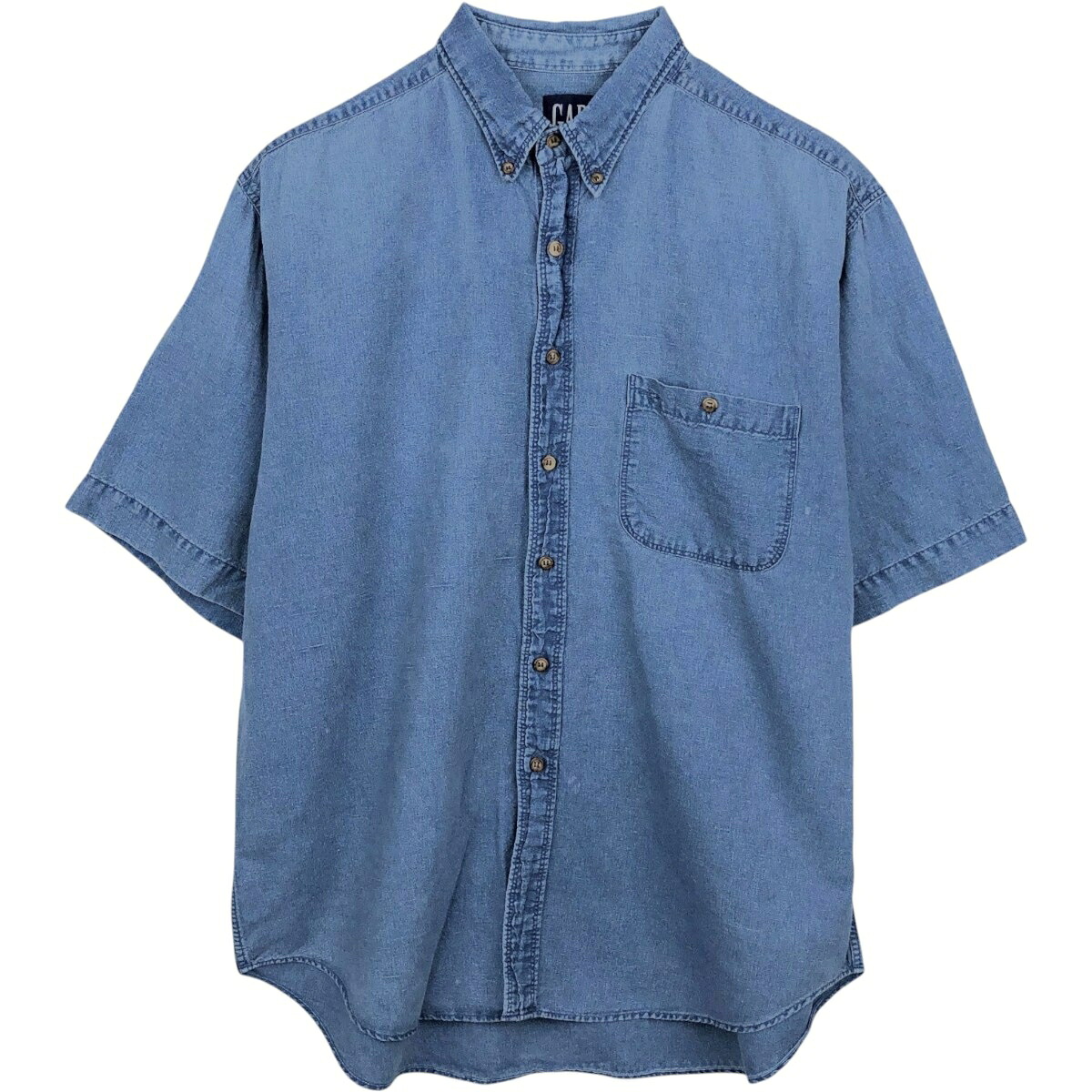 GAP/ギャップ オールドギャップ 半袖 リネン ボタンダウンシャツ