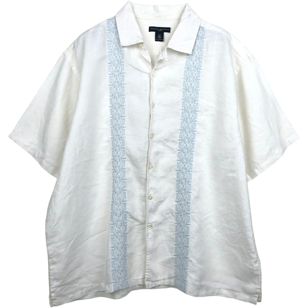 BANANA REPUBLIC/バナナリパブリック 半袖 オープンカラー メキシカンシャツ キューバシャツ