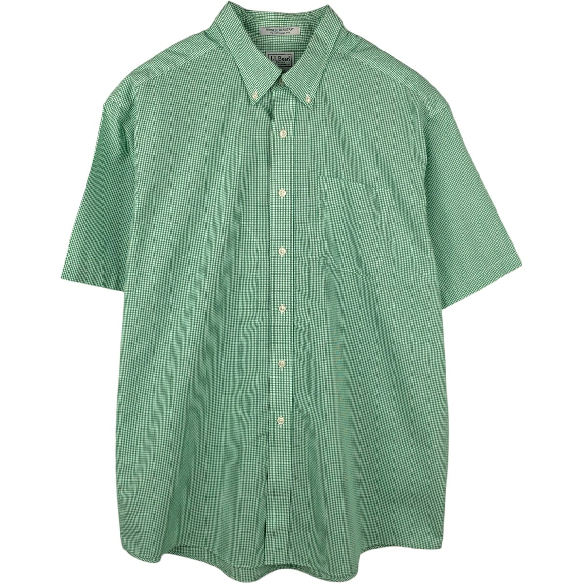 L.L.Bean/エルエルビーン TRADITIONAL FIT 半袖 ボタンダウン チェックシャツ