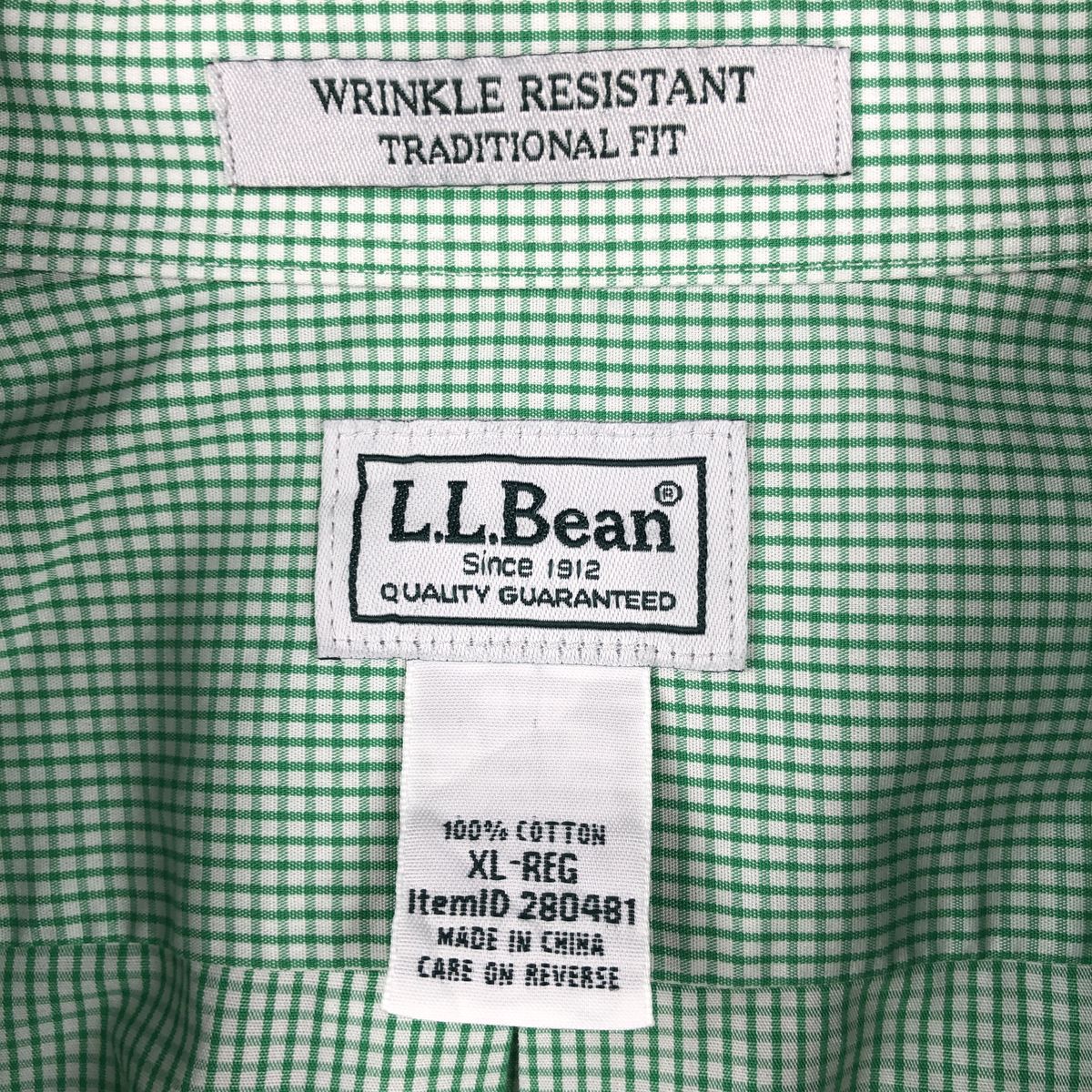 L.L.Bean/エルエルビーン TRADITIONAL FIT 半袖 ボタンダウン チェックシャツ