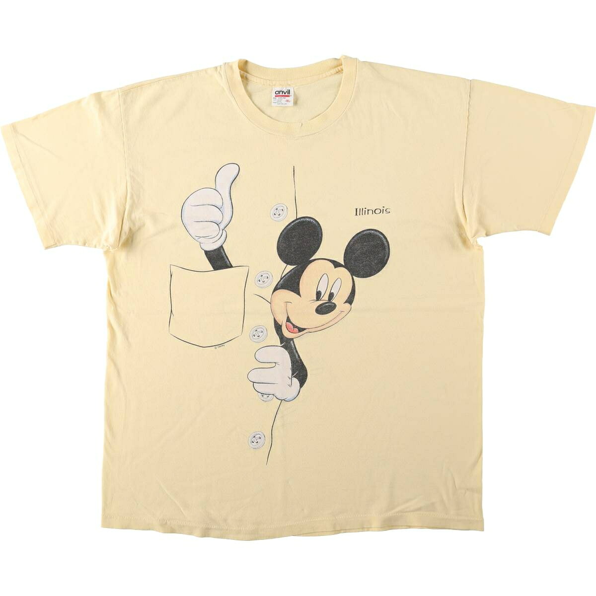 Anvil/アンビル MICKEY MOUSE ミッキーマウス キャラクタープリントTシャツ