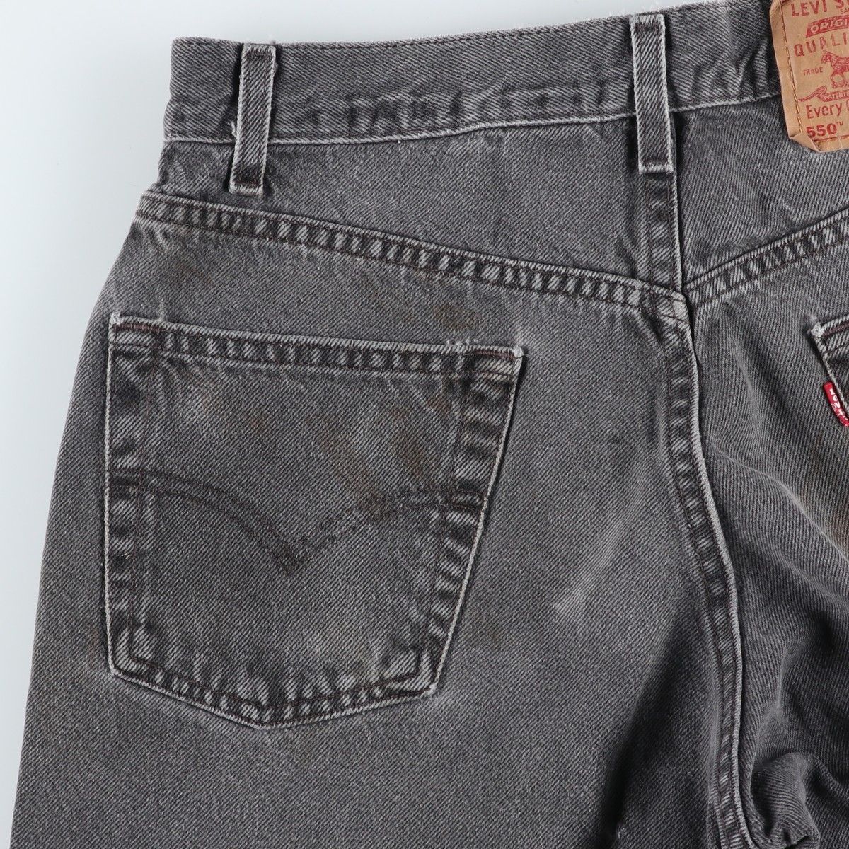 Levi's/リーバイス 550 RELAXED FIT ブラックデニムショーツ ショートパンツ