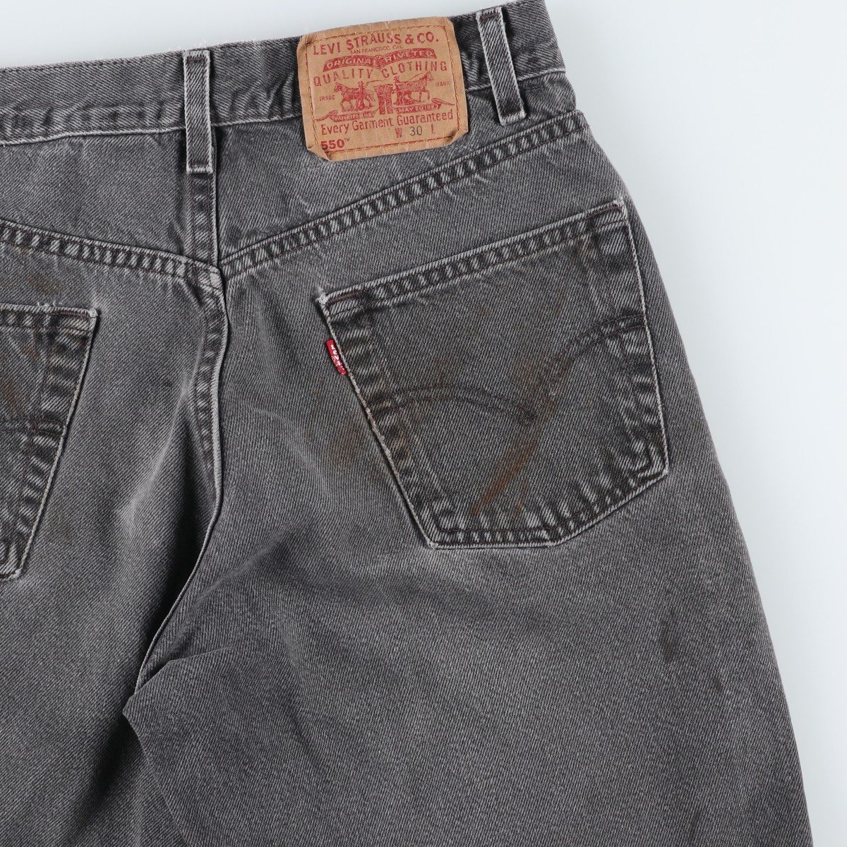Levi's/リーバイス 550 RELAXED FIT ブラックデニムショーツ ショートパンツ