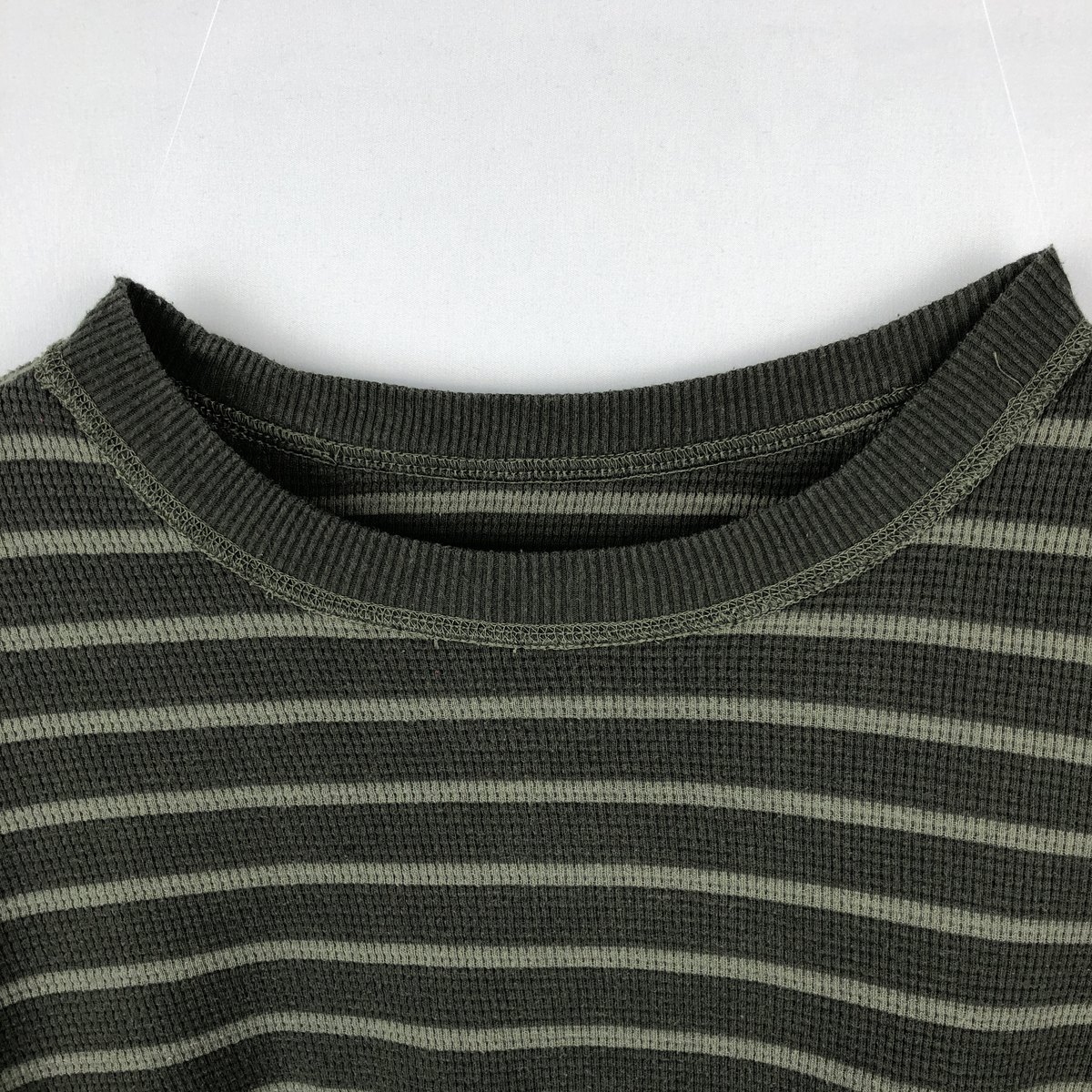 古着 エディーバウアー Eddie Bauer ボーダー柄 サーマルロンT ハニカム メンズL相当 /eaa662409 【中古】 【260822】