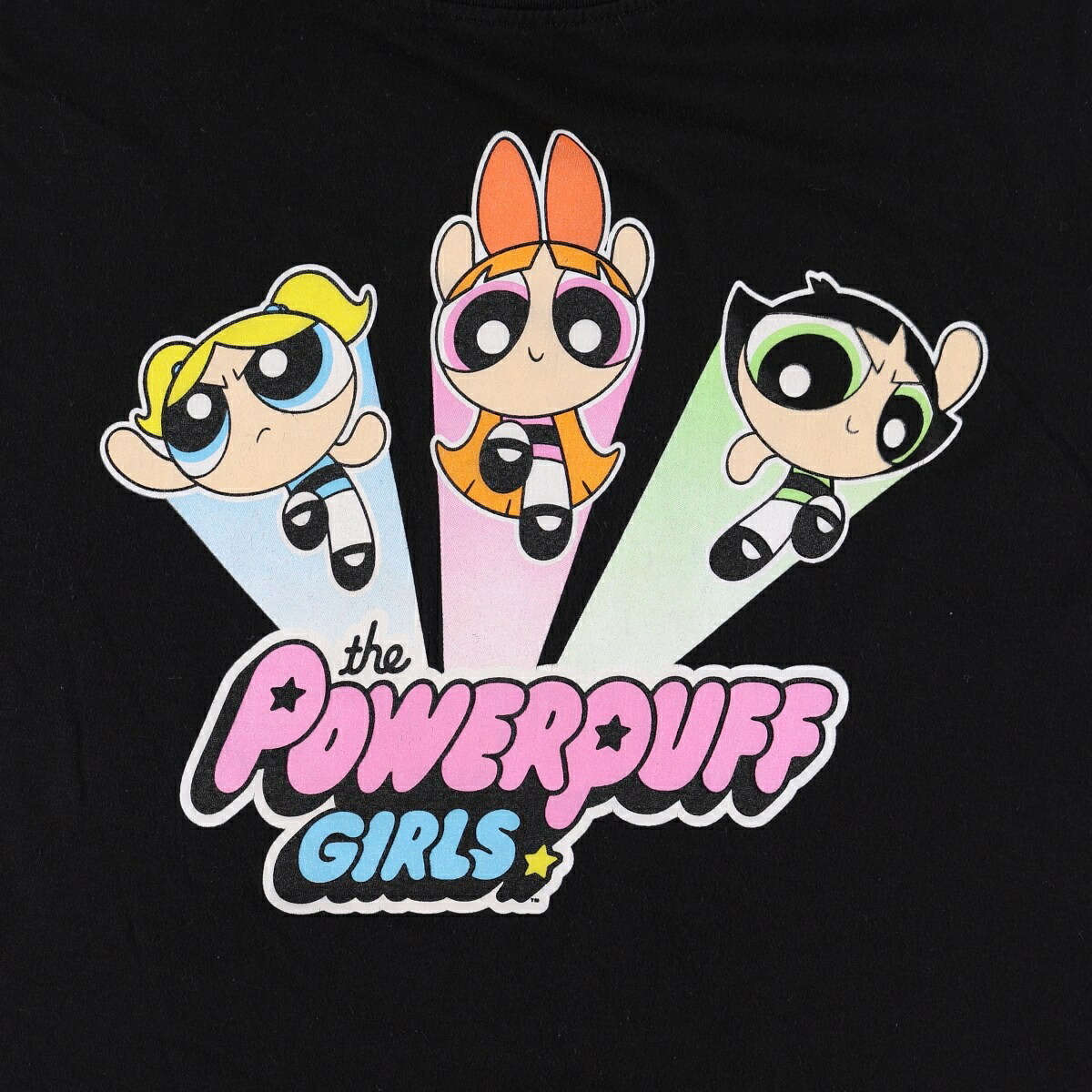 THE POWERPUFF GIRLS パワーパフガールズ キャラクタープリントTシャツ