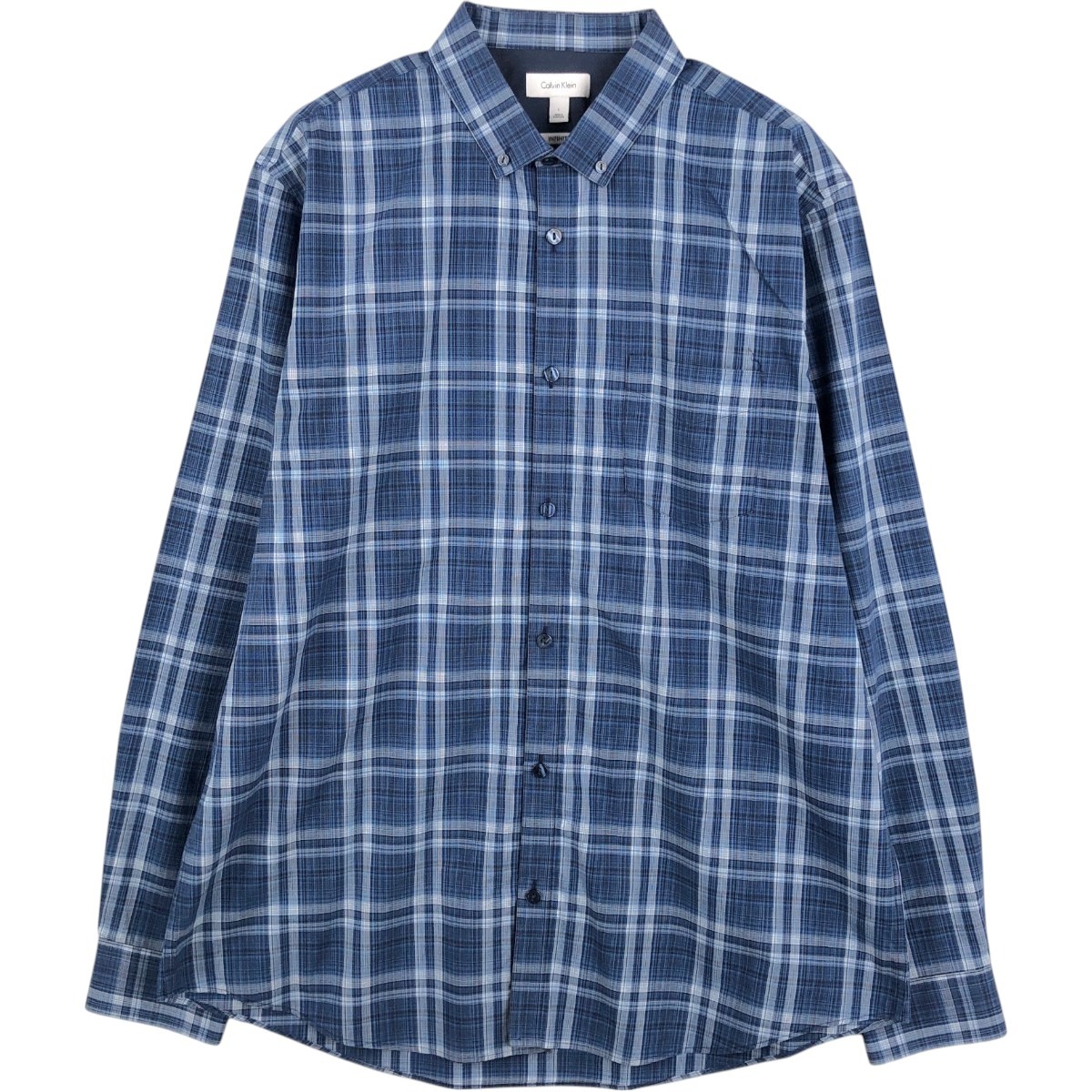 Calvin klein/カルバンクライン INFINITE 長袖 ボタンダウンチェックシャツ