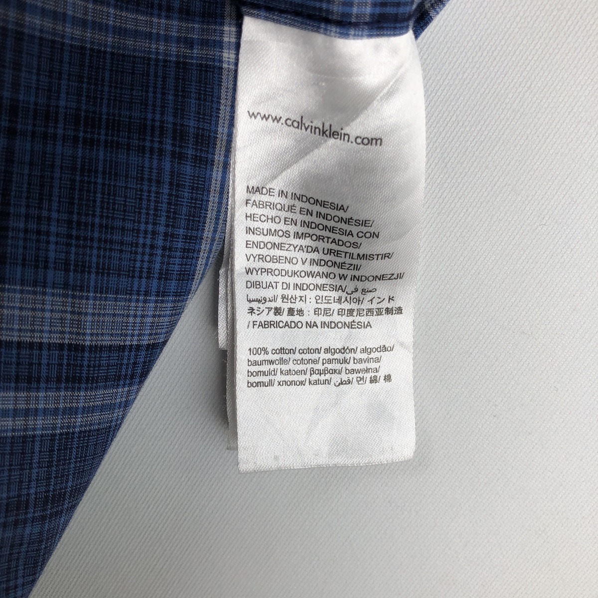 Calvin klein/カルバンクライン INFINITE 長袖 ボタンダウンチェックシャツ