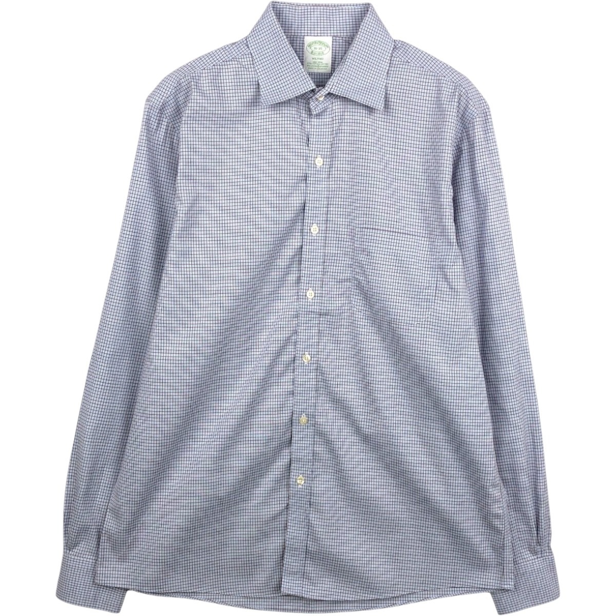Brooks Brothers/ブルックスブラザーズ Est.1818 MILANO 長袖 コットンチェックシャツ