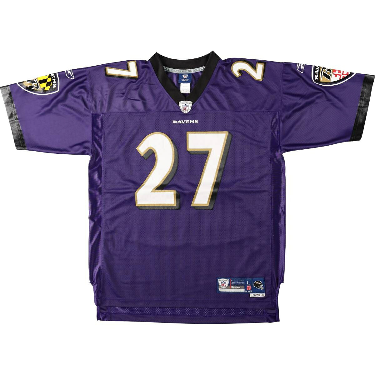 Reebok/リーボック ONFIELD NFL BALTIMORE RAVENS ボルチモアレイブンズ ゲームシャツ フットボールシャツ