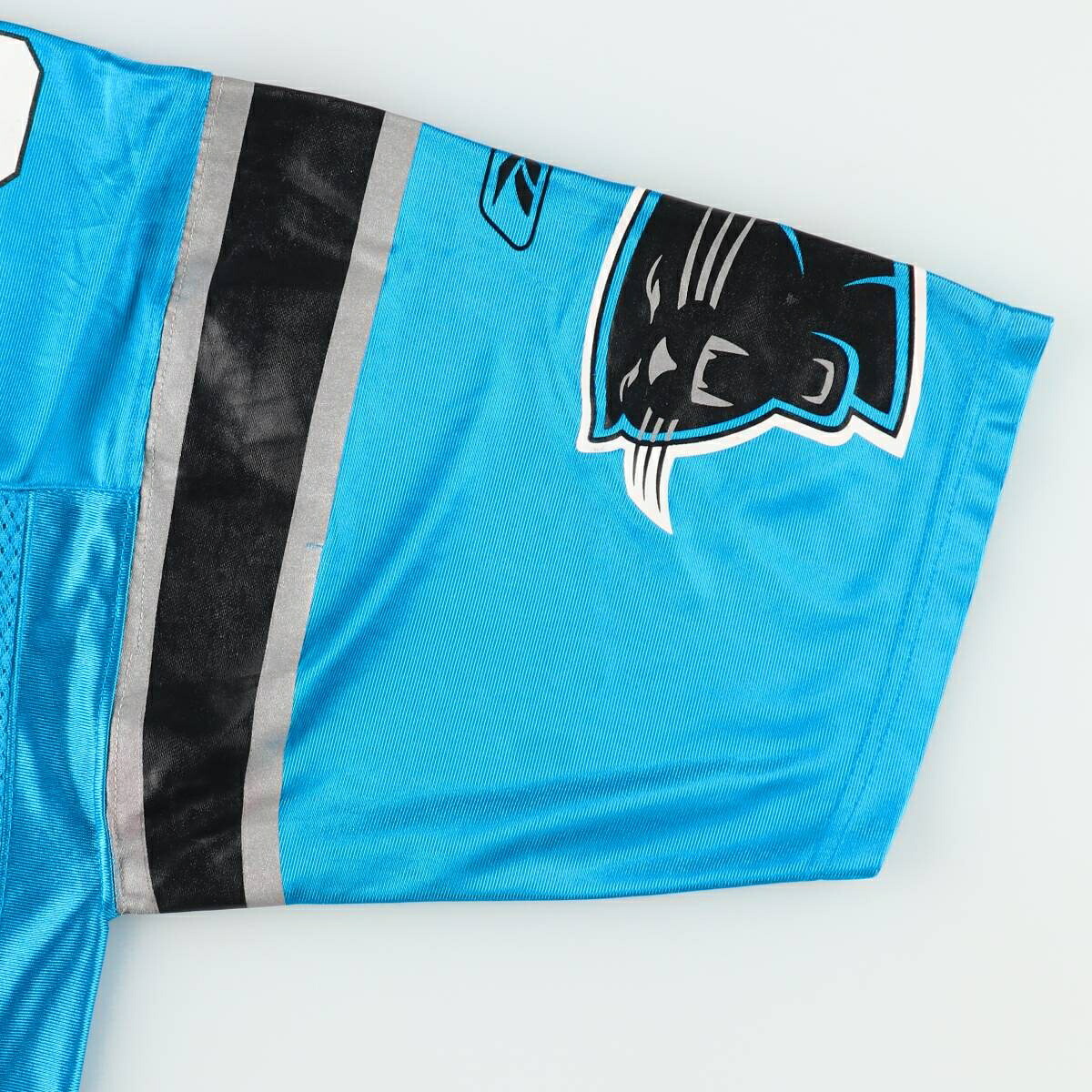 Reebok/リーボック NFL CAROLINA PANTHERS カロライナパンサーズ フットボール七分袖Tシャツ