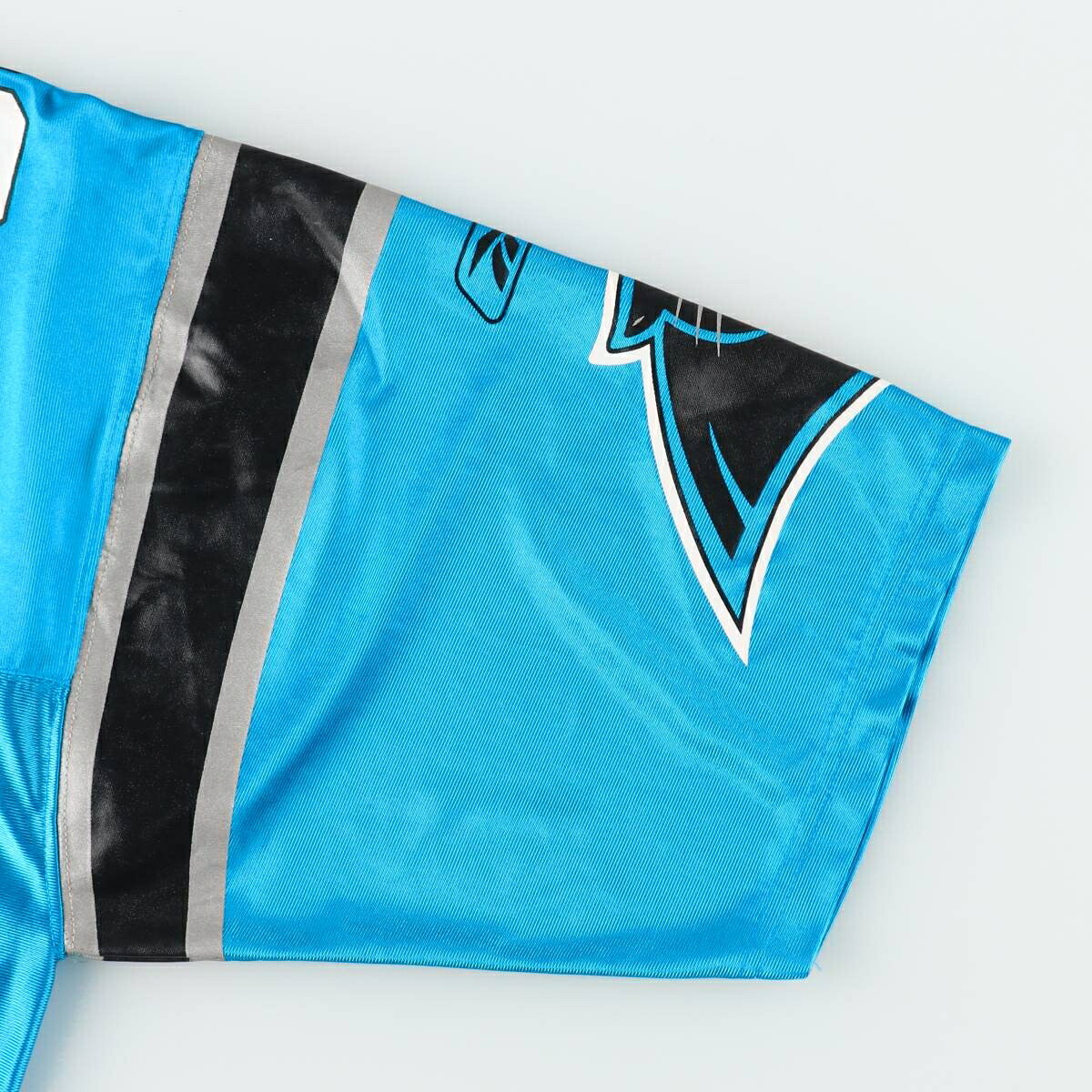 Reebok/リーボック NFL CAROLINA PANTHERS カロライナパンサーズ フットボール七分袖Tシャツ