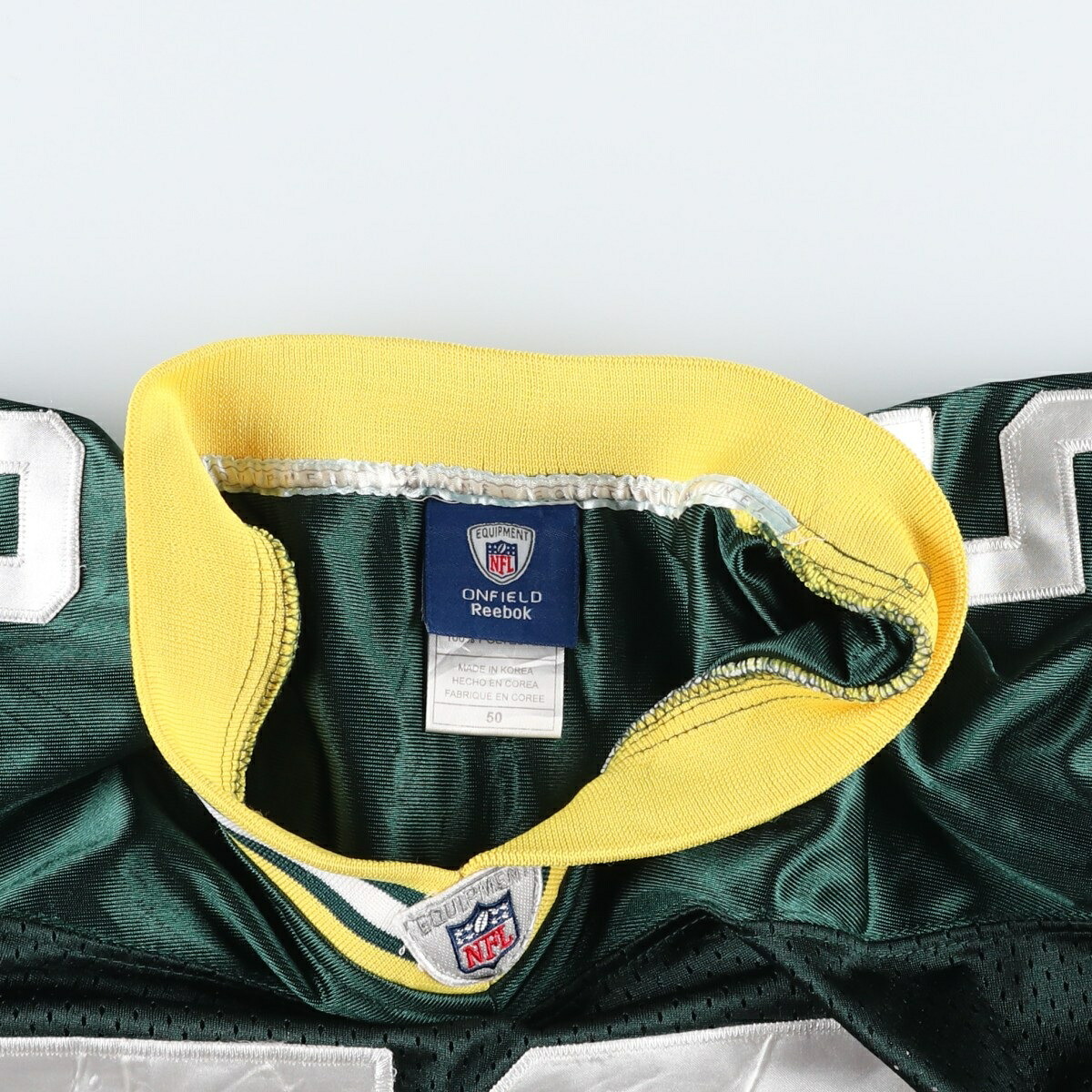 Reebok/リーボック NFL GREEN BAY  PACKERS グリーンベイパッカーズ ゲームシャツ フットボールシャツ