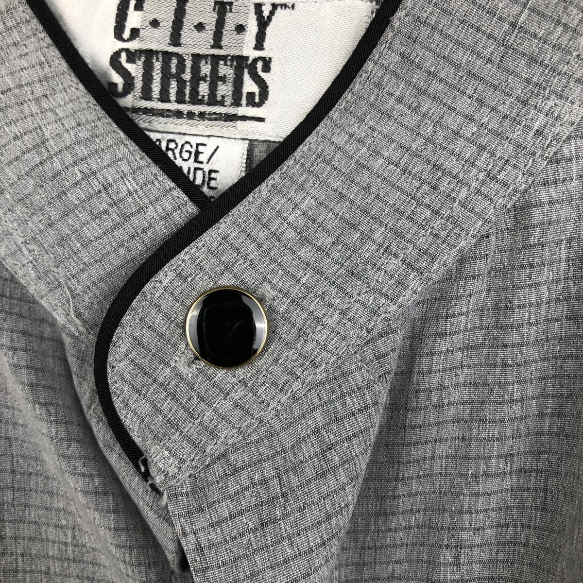 古着 CITY STREETS スタンドカラー 長袖 ポリシャツ メンズL相当 /eaa662767 【中古】 【260811】
