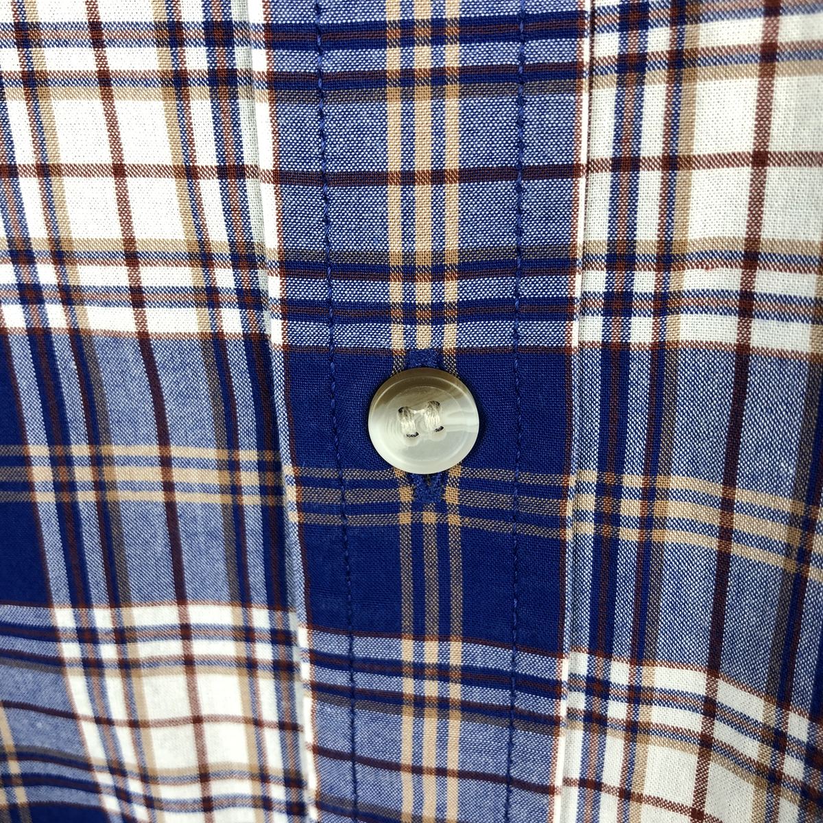 BANANA REPUBLIC/バナナリパブリック UNTUCKED FIT 長袖 ボタンダウンチェックシャツ