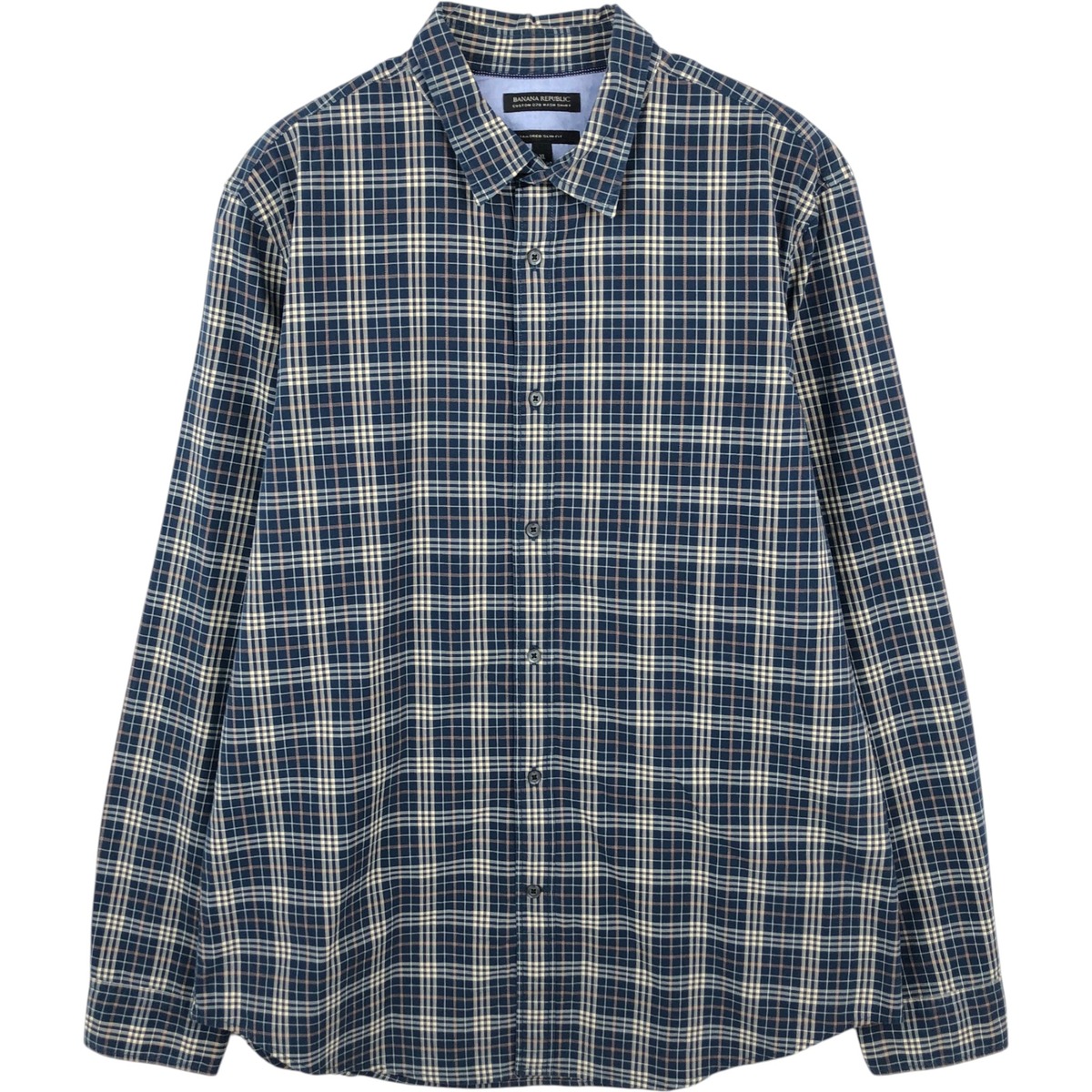 BANANA REPUBLIC/バナナリパブリック TAILORED SLIM FIT 長袖 チェックシャツ