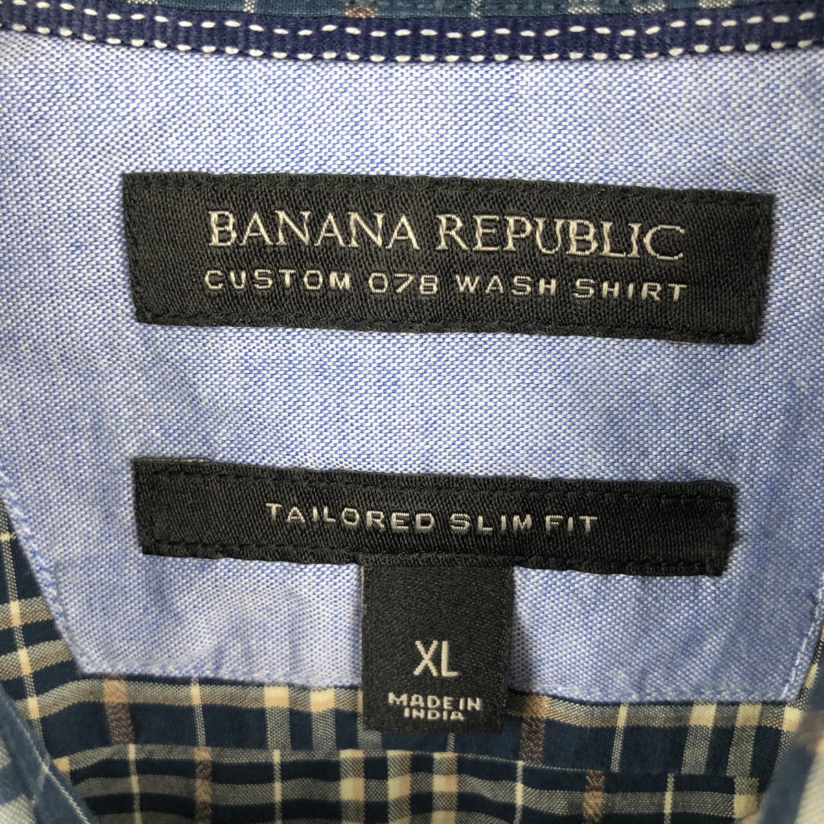BANANA REPUBLIC/バナナリパブリック TAILORED SLIM FIT 長袖 チェックシャツ