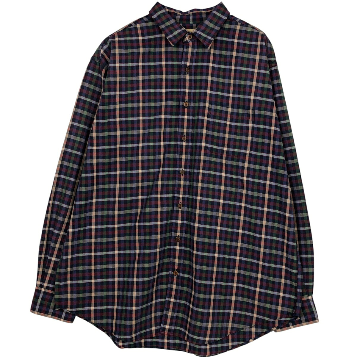 L.L.Bean/エルエルビーン 長袖 コットンチェックシャツ