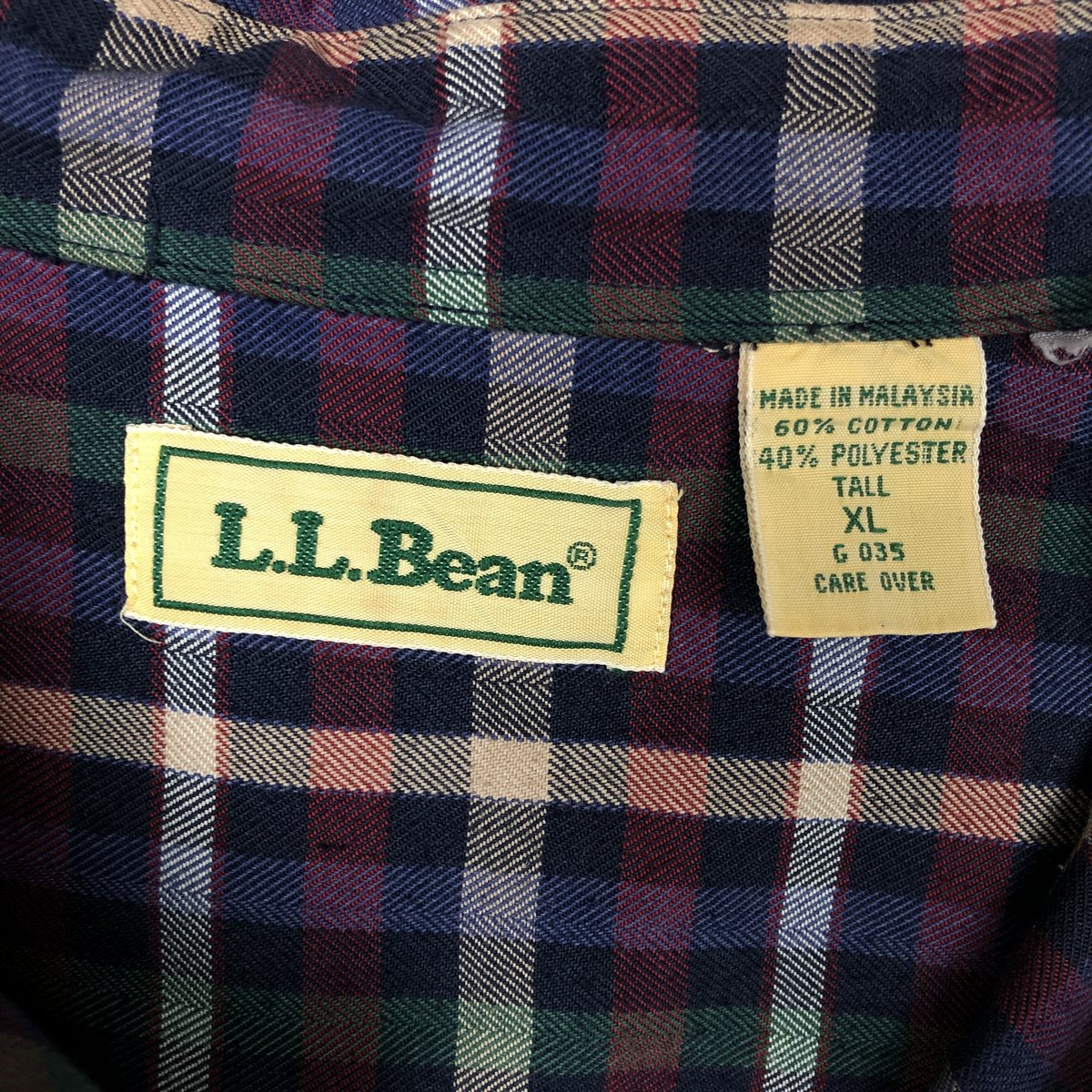 L.L.Bean/エルエルビーン 長袖 コットンチェックシャツ