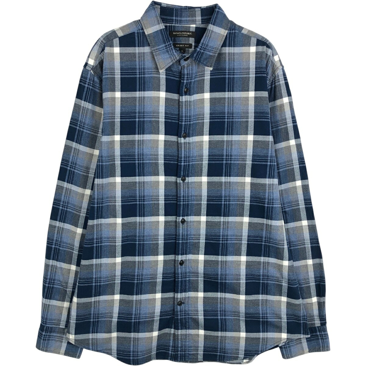 BANANA REPUBLIC/バナナリパブリック GRANT FIT 長袖 コットンチェックシャツ